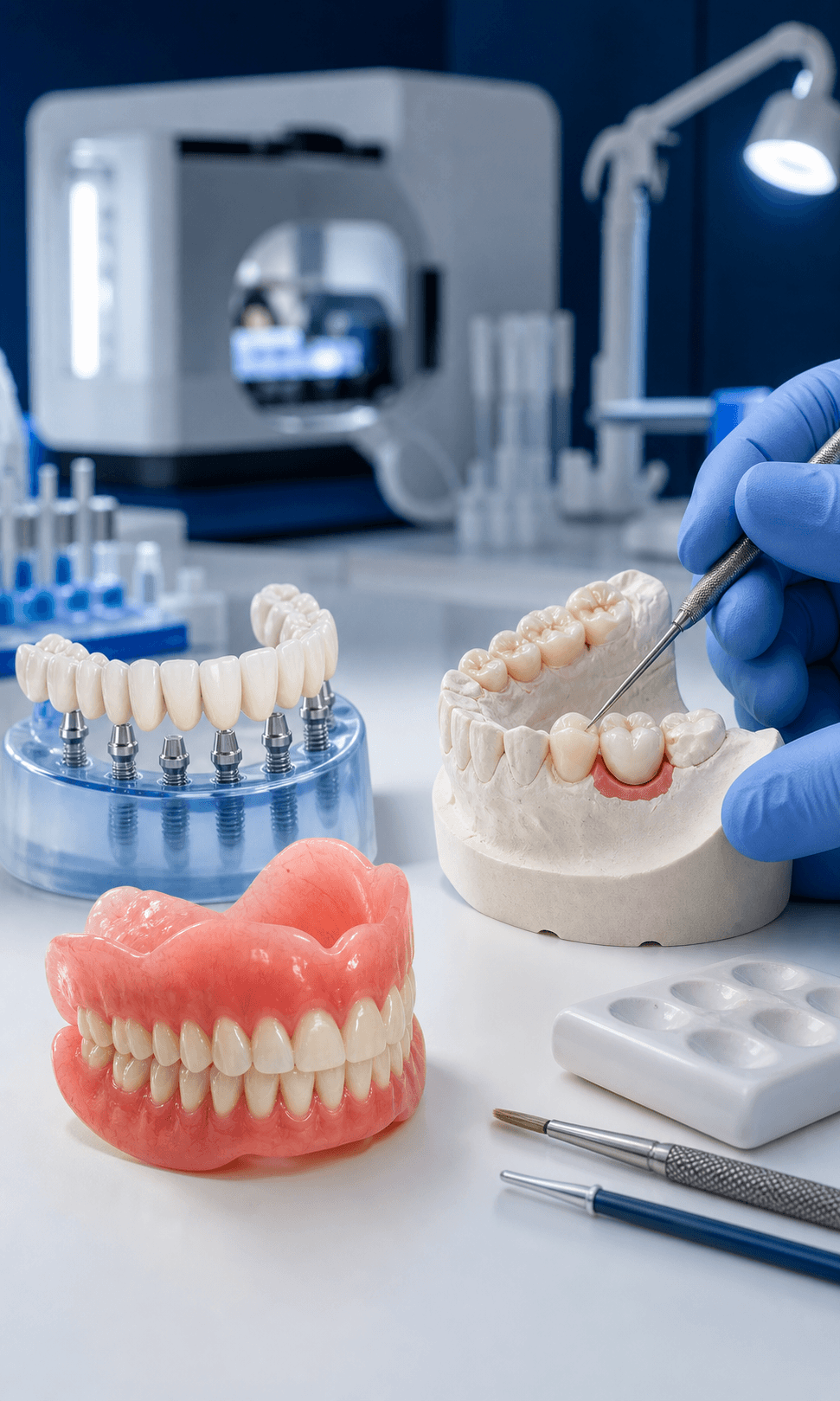 Premium dental restorations being crafted at Quality Dental Laboratory
